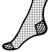 Fishnet hosiery with reinforced toe and heel Fishnet hosiery with reinforced toe and heel