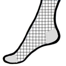 Fishnet tights with visible toe and heel Fishnet tights with visible toe and heel