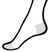 Sheer Hosiery with visible toe and heel Sheer Hosiery with visible toe and heel