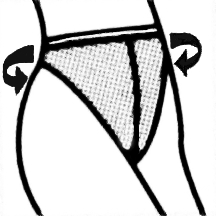 Tights with High cut support panties, no gusset Tights with High cut support panties, no gusset
