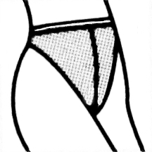Tights with High cut panties, no gusset Tights with High cut panties, no gusset