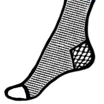 Opaque Hosiery with open toe and reinforced heel Opaque Hosiery with open toe and reinforced heel