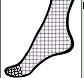 Fishnet hosiery with reinforced toe Fishnet hosiery with reinforced toe