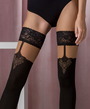 Image of 'Passion ST117 Opaque Thigh High Stockings with Back Seam' (IMG006)